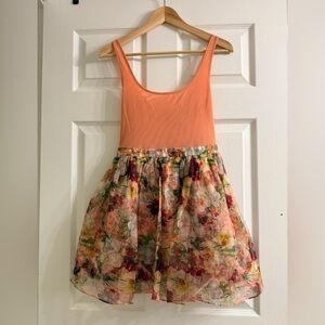 Alice + Olivia Orange Floral Dress